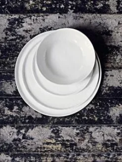 Olsson & Jensen Assiett 'Boho white' - Vit