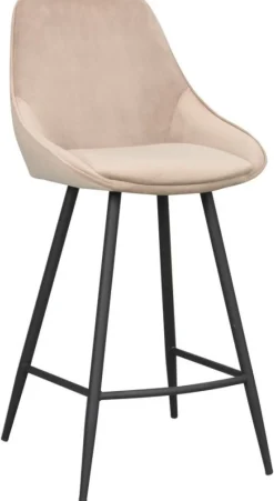 Rowico Home Barstol 'Sierra' - Beige/Sammet