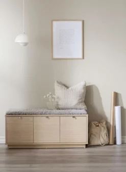 Rowico Home Bänk 'Confetti' 106cm - Vitpigmenterad