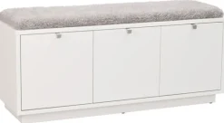 Rowico Home Bänk 'Confetti' 106x35cm - Vit/ Svart