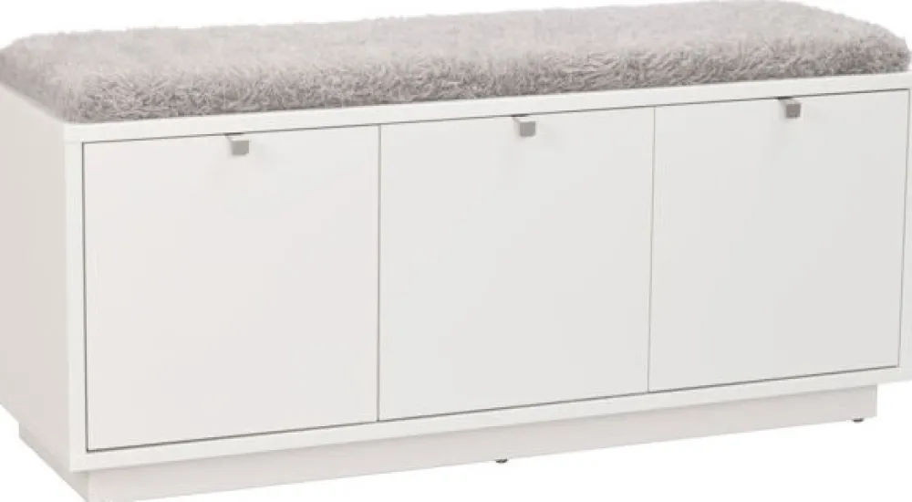 Rowico Home Bänk 'Confetti' 106x35cm - Vit/ Svart