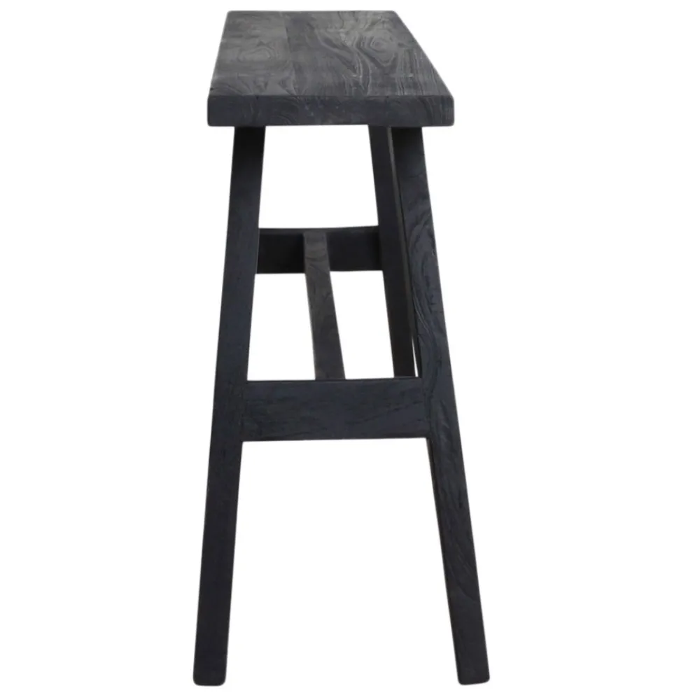 Vintage Bänk 'Hållplats' L - Svart