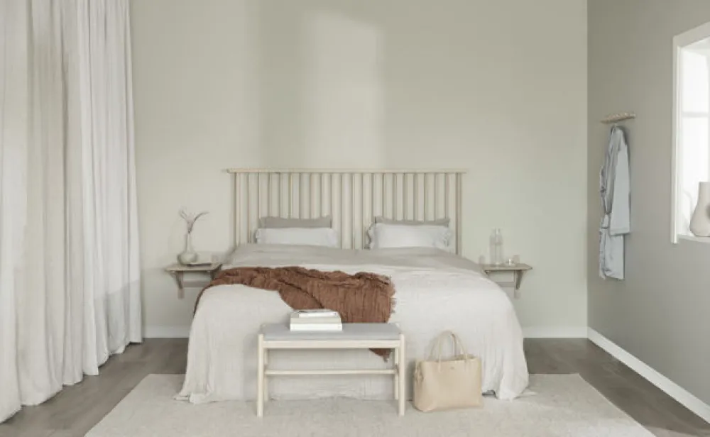 Rowico Home Bänk 'Milford' - Vitpigmenterad/Grå