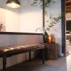 Trademark Living Bänk 'Sean' - Läder/Järn