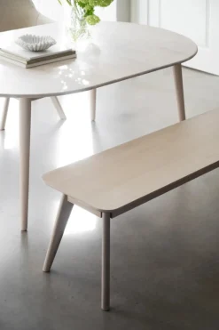 Rowico Home Bänk 'Yumi' - Vitpigmenterad ek