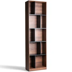 Reforma Bokhylla 'Colin' 60x210 - Valnöt/Svart