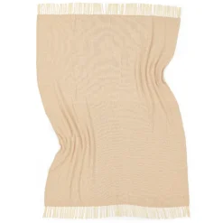 Reforma x Trendcarpet Bomullspläd 'Denisa Fishbone' 130x170cm - Beige/vit