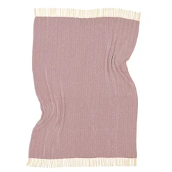 Reforma x Trendcarpet Bomullspläd 'Denisa Fishbone' 130x170cm - Röd/vit