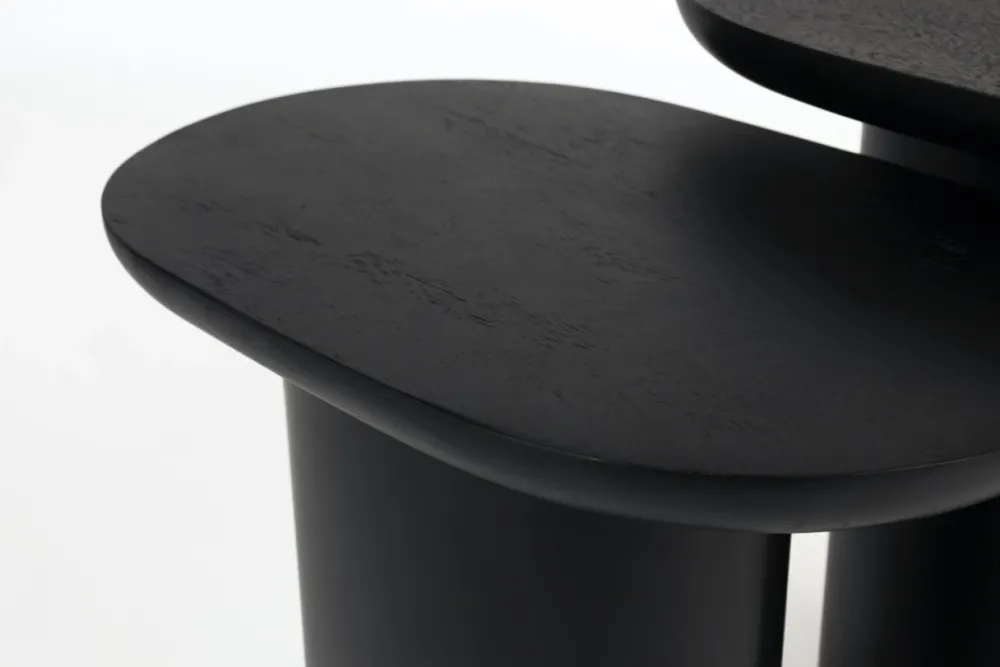 Zuiver Bord 2-set 'Bela' - Svart