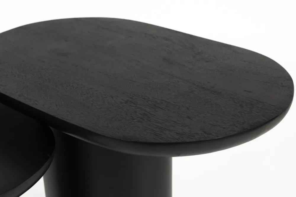 Zuiver Bord 2-set 'Bela' - Svart