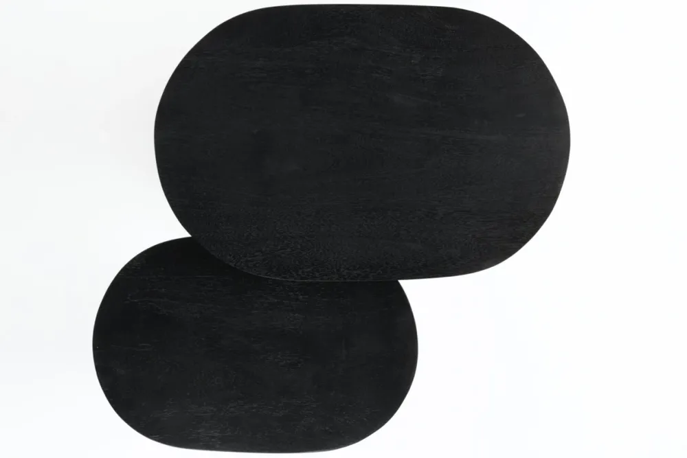 Zuiver Bord 2-set 'Bela' - Svart