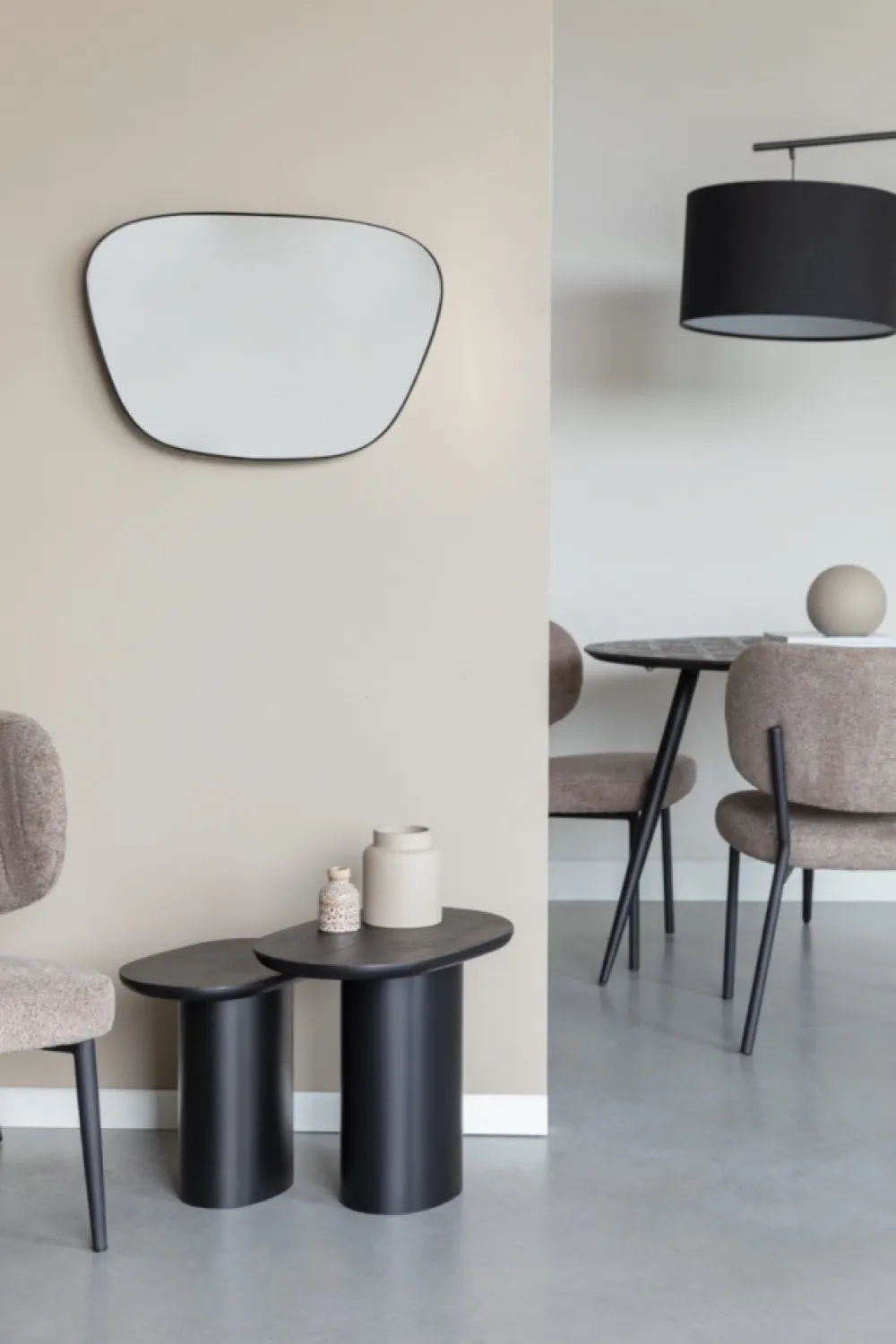 Zuiver Bord 2-set 'Bela' - Svart