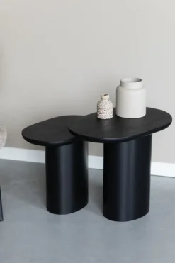 Zuiver Bord 2-set 'Bela' - Svart