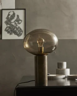 Nordal Bordslampa 'Bes' - Smoked/Mässing