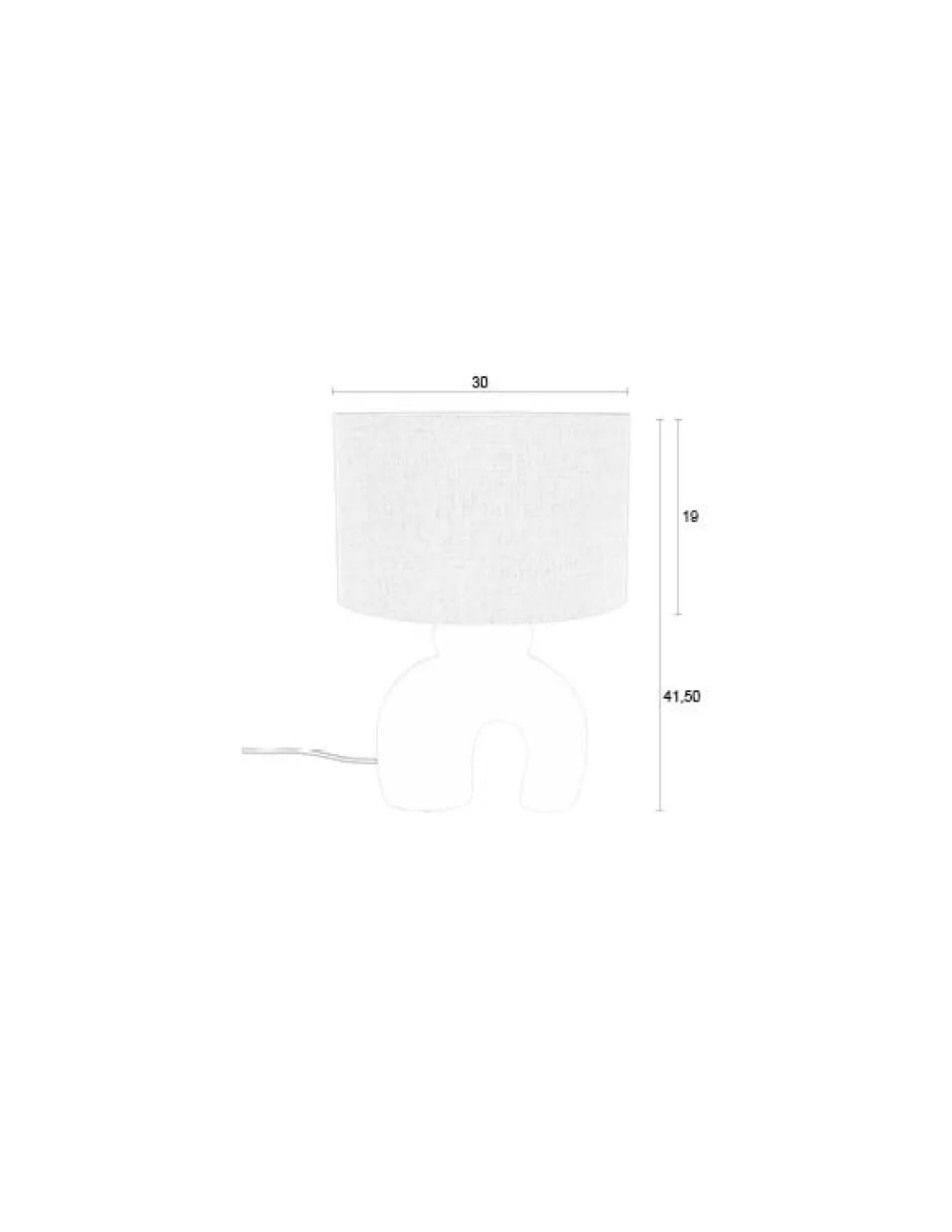 Zuiver Bordslampa 'Bibi' - Beige