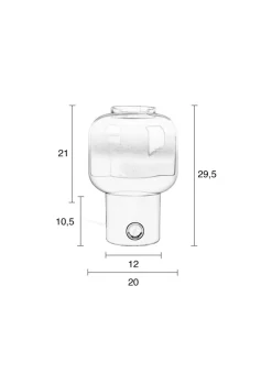 Zuiver Bordslampa 'Moody' - Vit