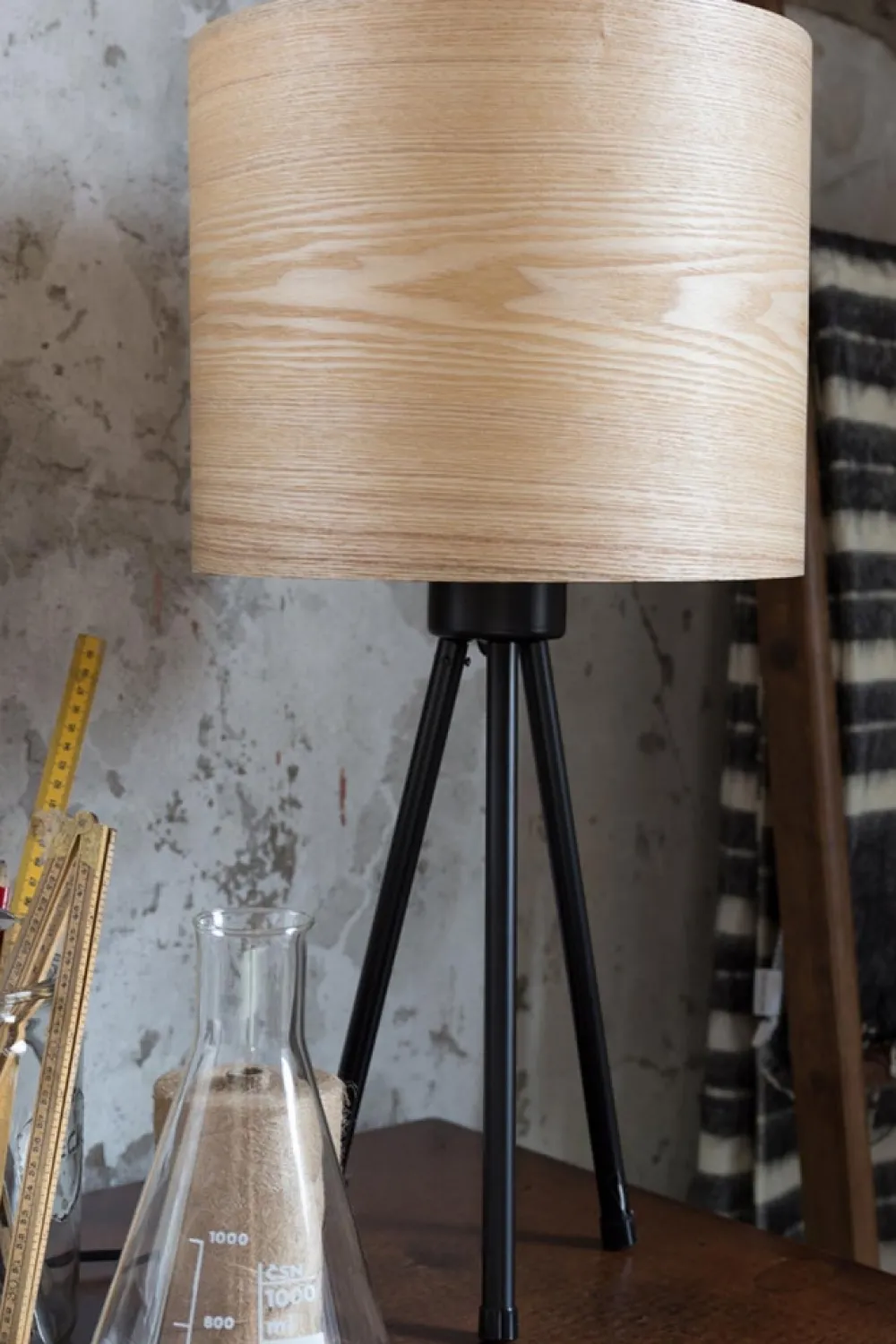 Dutchbone Bordslampa 'Woodland' - Svart/Natur