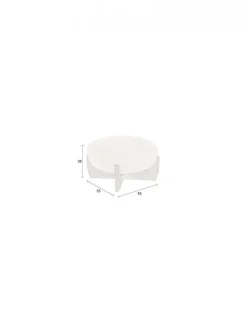 Dutchbone Fotpall 'Emilius' - Beige