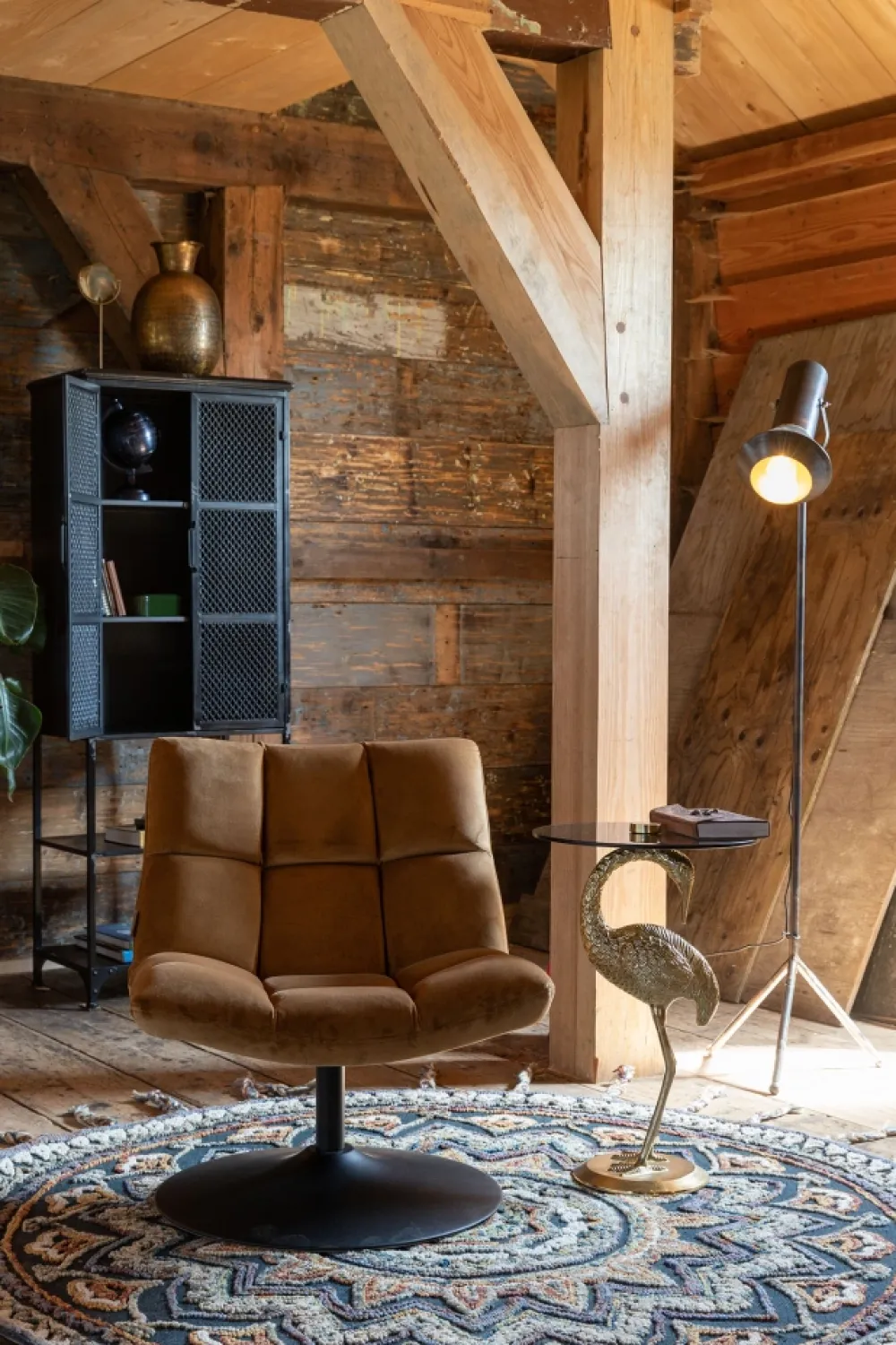 Dutchbone Fåtölj 'Bar' - Sammet/Guld