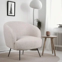 Reforma Fåtölj 'Capri' - Beige/Bouclé