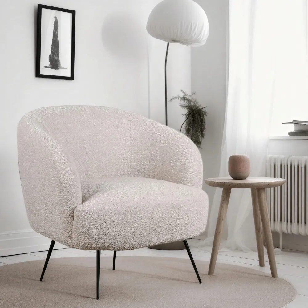 Reforma Fåtölj 'Capri' - Beige/Bouclé
