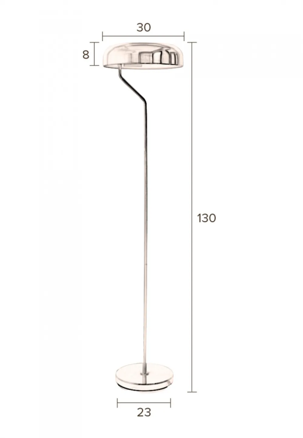Dutchbone Golvlampa 'Eclipse' - Mässing
