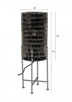 Dutchbone Golvlampa 'Kari' - Svart