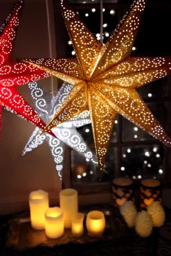 Star Trading Julstjärna 'Antique' - Röd