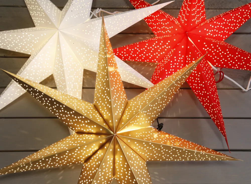 Star Trading Julstjärna 'Dot' 70cm - Röd