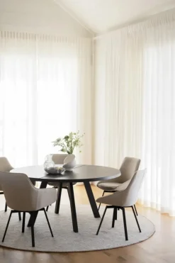 Rowico Home Karmstol 'Alison' - Ljusbeige/svart