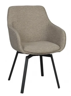 Rowico Home Karmstol 'Alison' - Mörkbeige/svart
