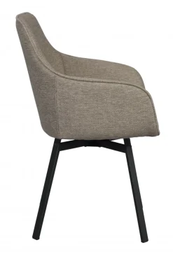 Rowico Home Karmstol 'Alison' - Mörkbeige/svart