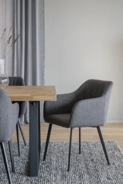 Rowico Home Karmstol 'Bolton' - Grå/Svart