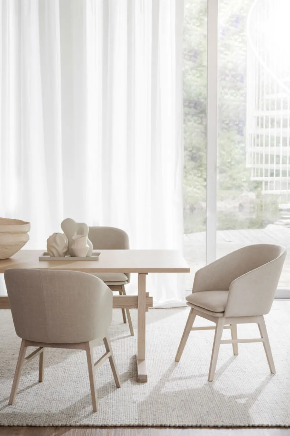 Rowico Home Karmstol 'Windham' - Beige/Vitpigmenterad