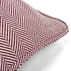 Reforma x Trendcarpet Kuddfodral 'Denisa Fishbone' 45x45cm - Röd/vit