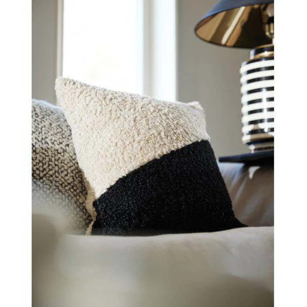 Svanefors Kuddfodral 'Teddy' 45x45 - Svart/Vit