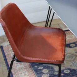 Trademark Living Loungestol Vintage - Läder/Järn