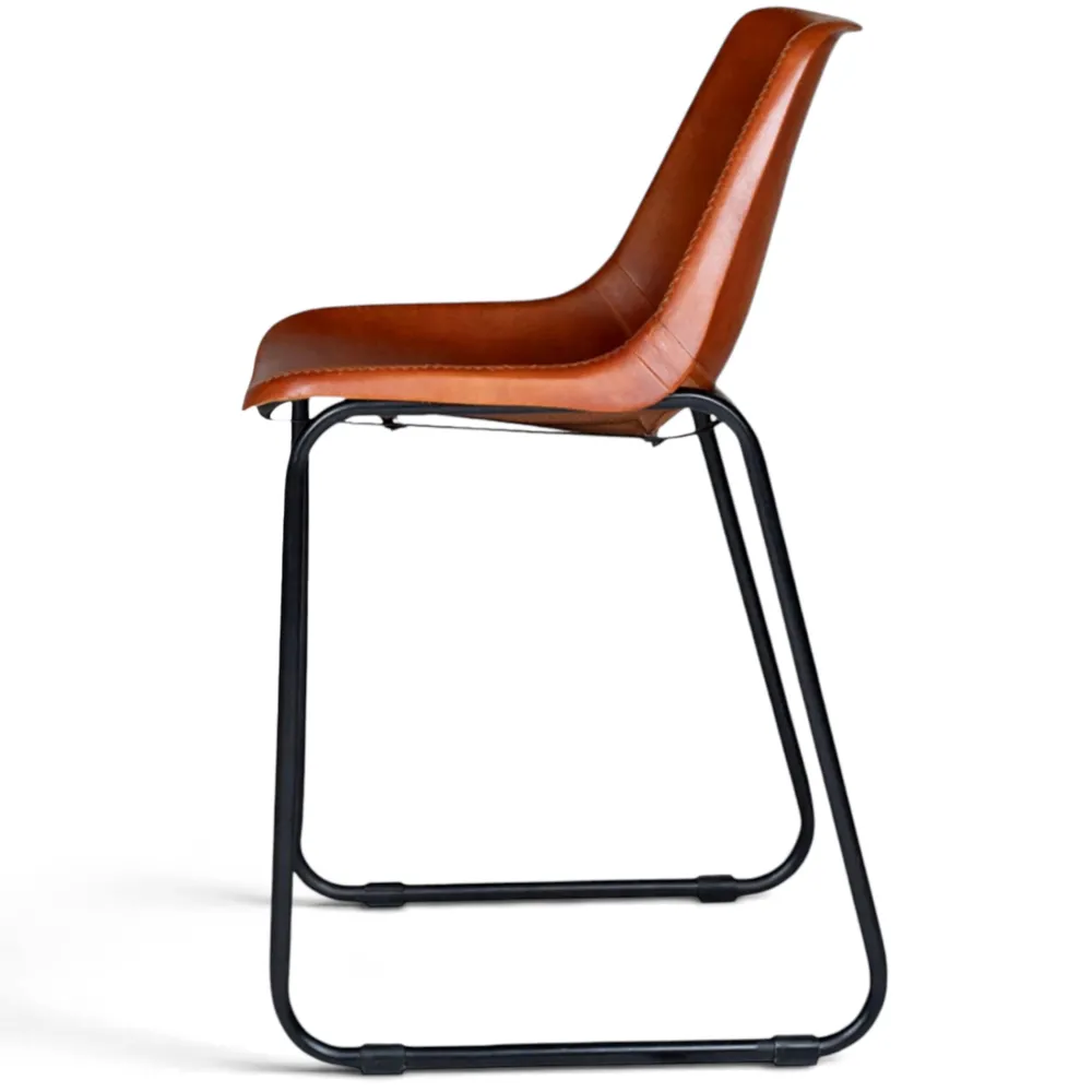 Trademark Living Loungestol Vintage - Läder/Järn