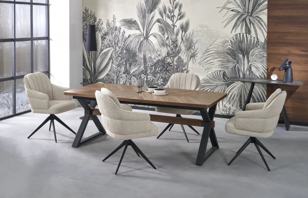 Reforma Matbord 'Baron' 200-350cm - Natur/svart