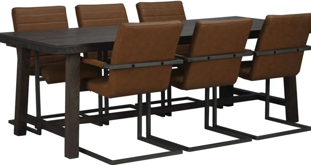 Rowico Home Matbord 'Brooklyn' 220x95cm - Mörkbrun
