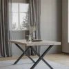 Rowico Home Matbord 'Brooklyn' 170x95cm - Vitpigmenterad/Svart X-ben