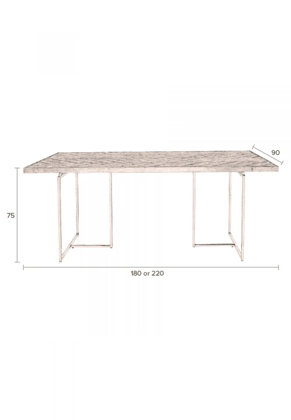 Dutchbone Matbord 'Class' 180x90cm - Brun