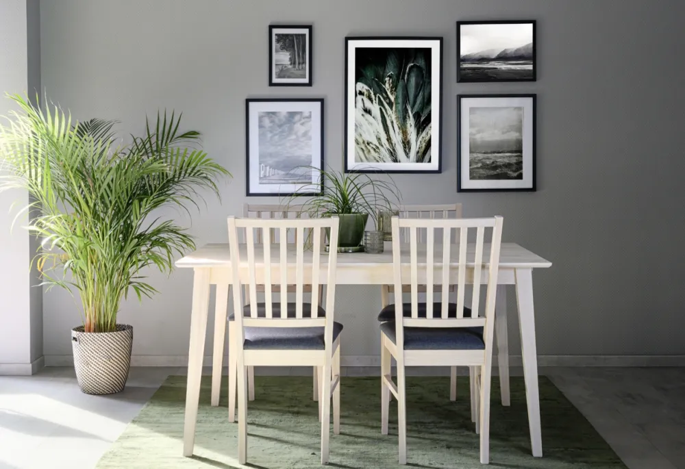 Rowico Home Matbord 'Filippa' 140x90cm - Vitpigmenterad