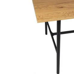 Reforma Matbord 'Line' - Ek/Svart 160x90cm