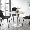 Reforma Matbord 'Lorca' Runt 80cm - Marmor/Vit