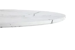 Reforma Matbord 'Lorca' Runt 80cm - Marmor/Vit