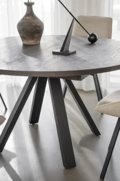 Rowico Home Matbord 'Maddock' Runt 135cm - Mörk ek