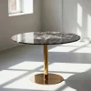 Reforma Matbord 'Marbleous' Runt 120cm - Mässing/Svart