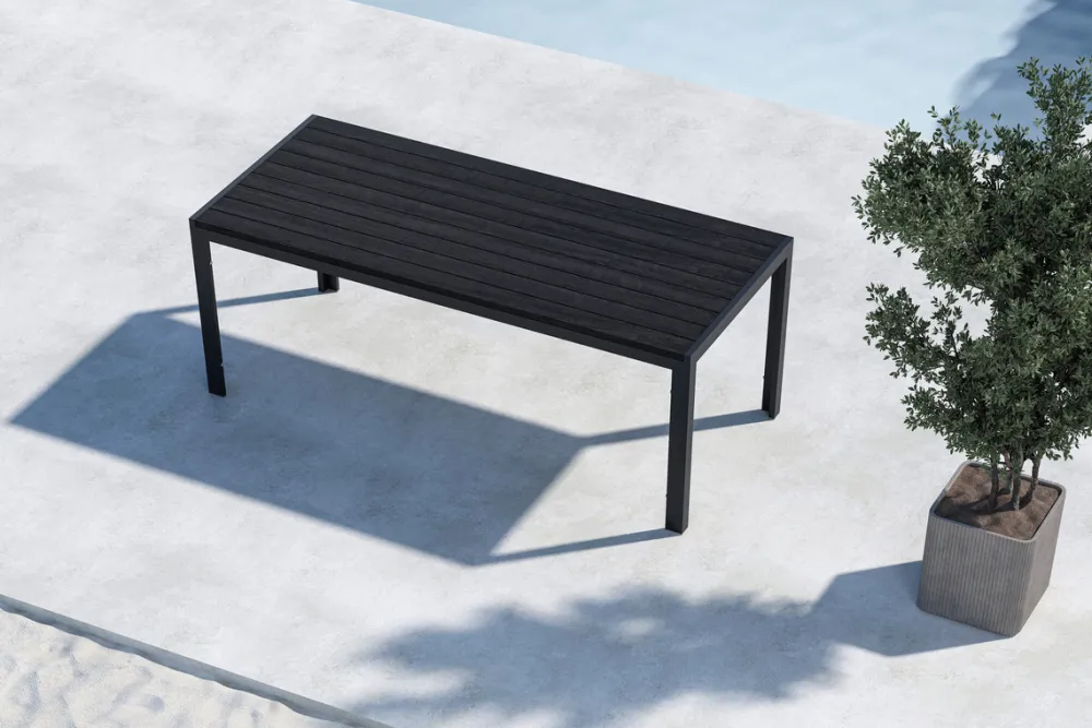 Garden Prestige Matbord 'Mirko' 205x74cm - Svart