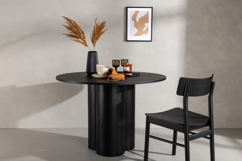 Reforma Matbord 'Orsa' Runt 110cm - Svart